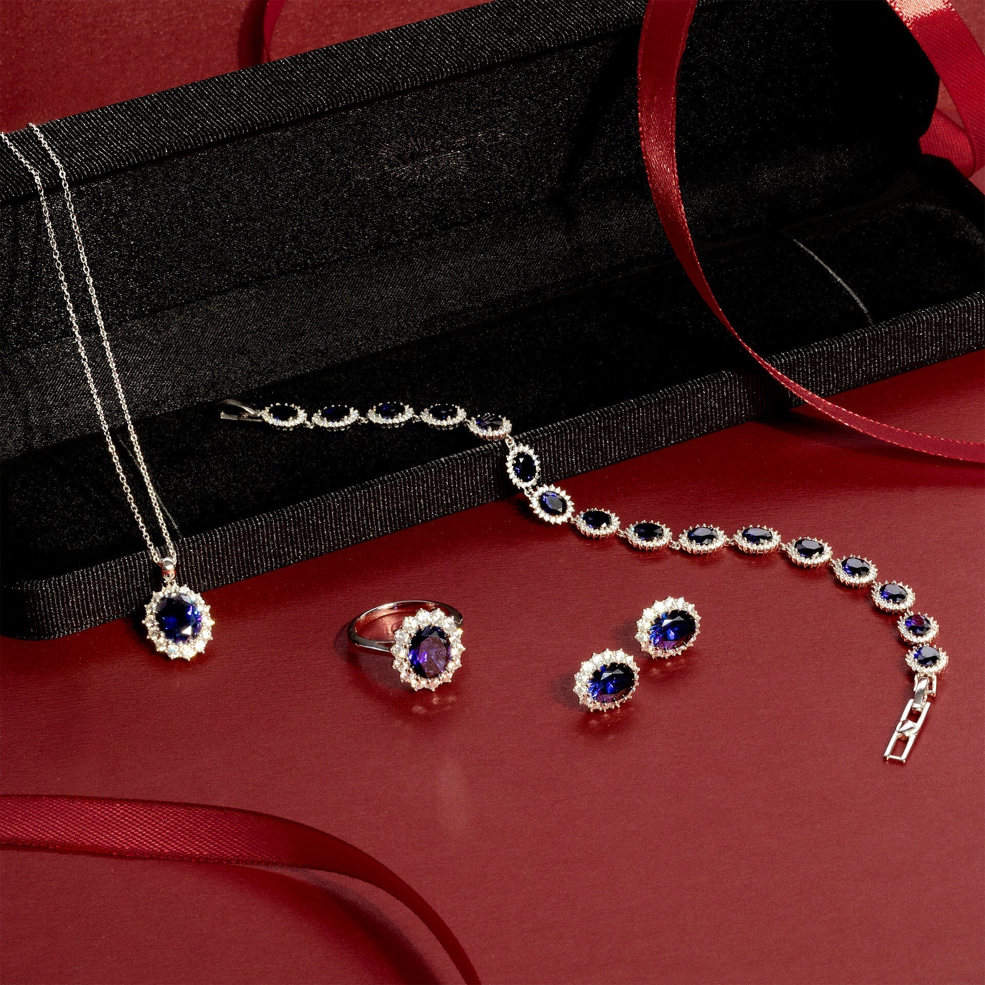 Diamonfire Oval Ring with Surround