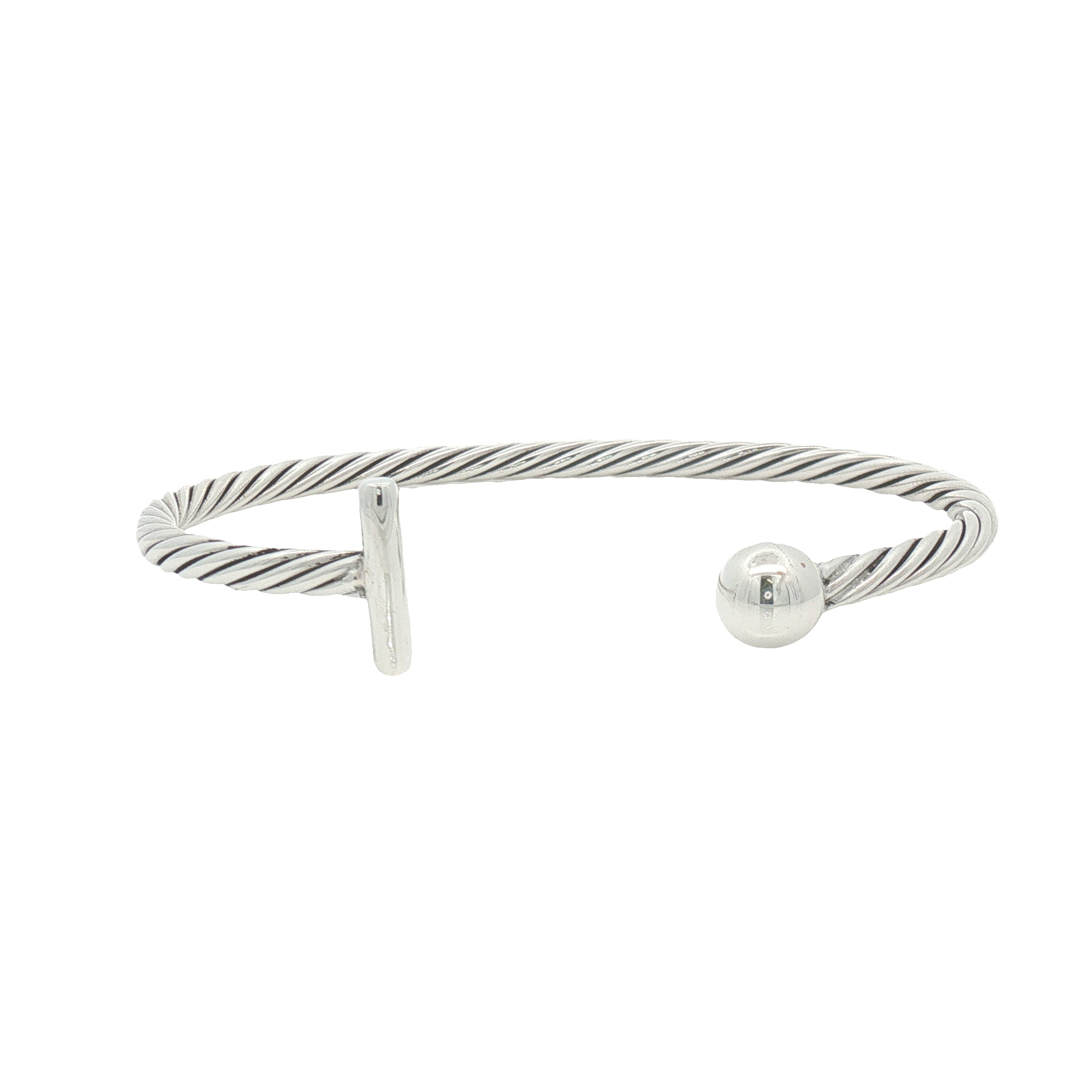 Sterling Silver Twisted Torque Bangle