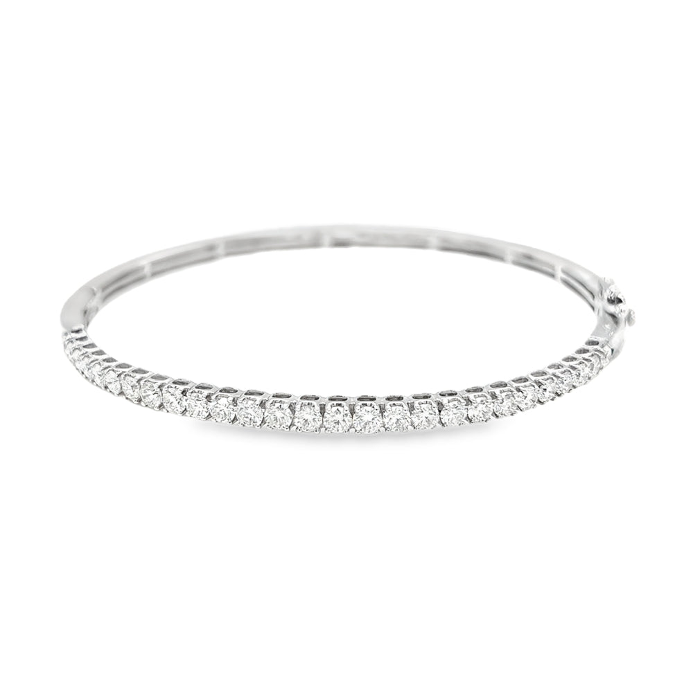 18ct White Gold Diamond Set Bangle