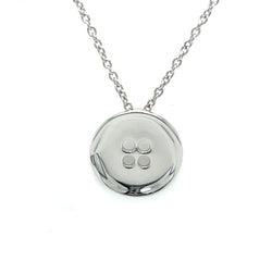 Sterling Silver Button Necklace