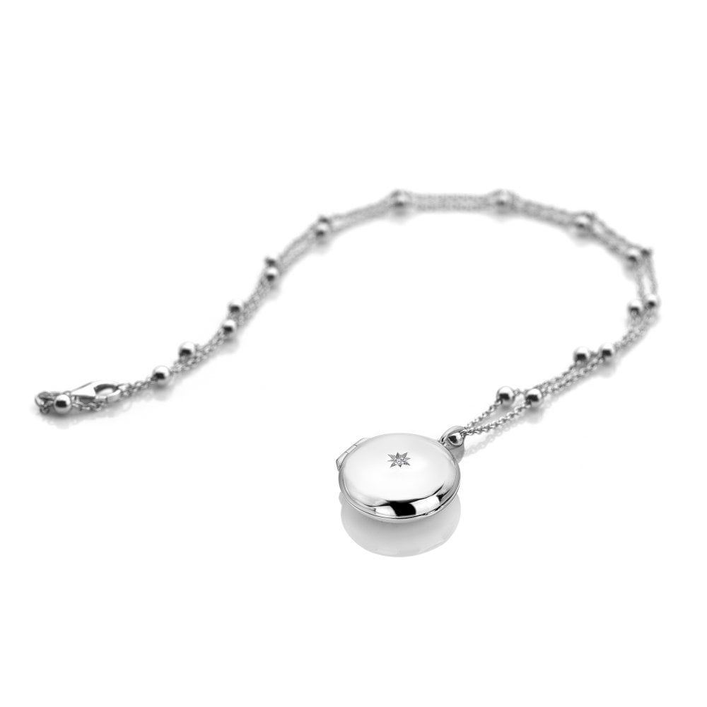 Hot Diamonds Circle Locket DP1096 chain