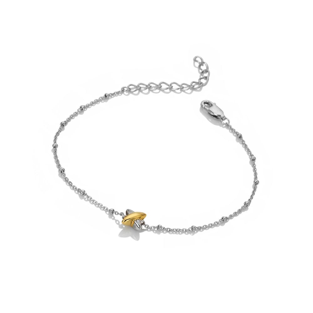 Hot Diamonds Coupled Two Tone Bracelet DL716