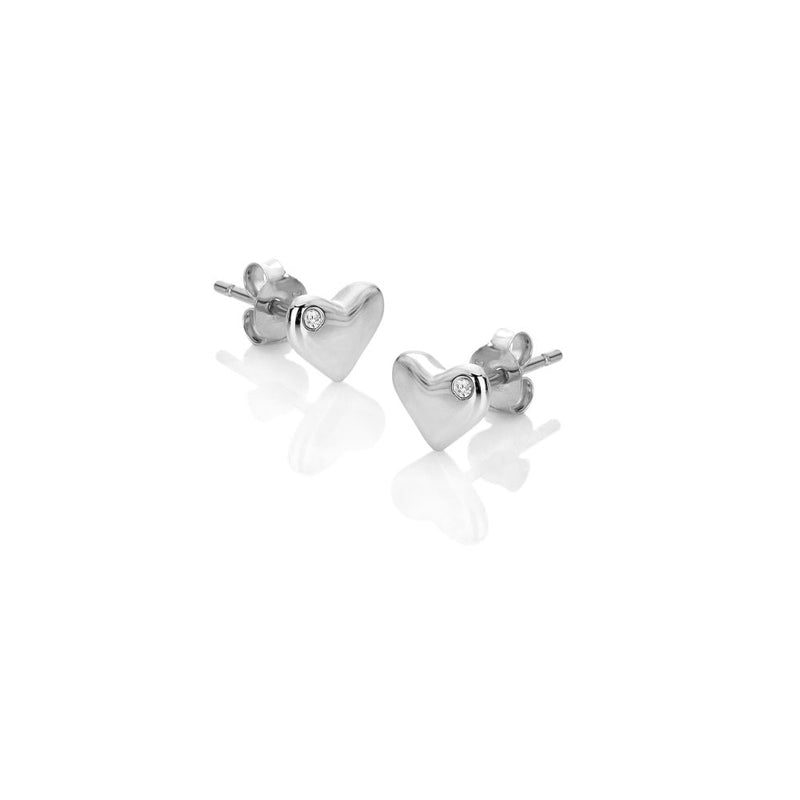 Hot Diamonds Desire Heart Stud Earrings DE779 SIDE