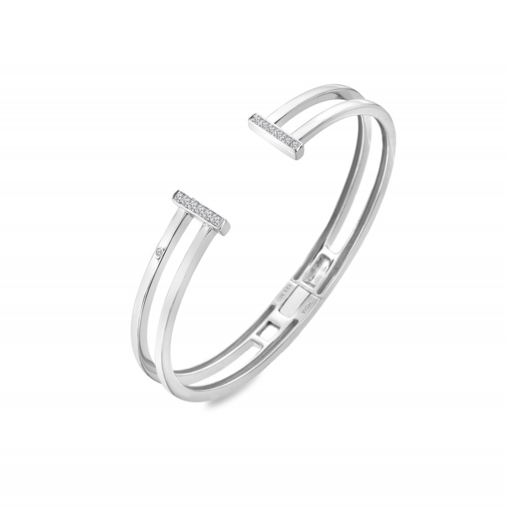 Hot Diamonds Double T-Bar Bangle DC230