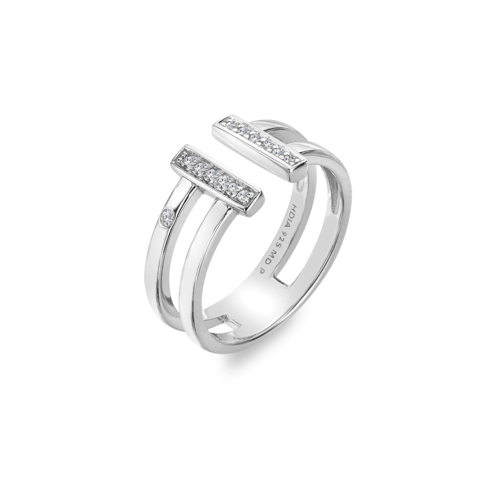 Hot Diamonds Double T Bar Ring DR316