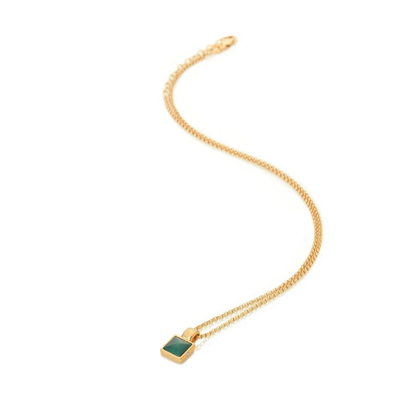 Hot Diamonds X Jac Jossa Revive Malachite Square Pendant DP844 flat