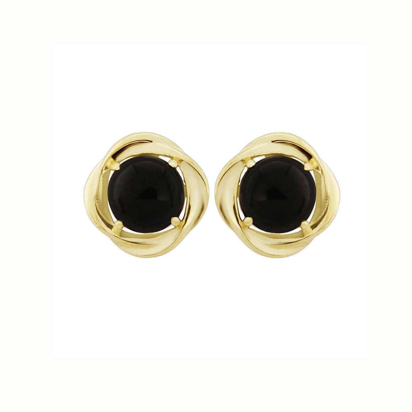 9ct Gold Onyx Stud Earrings