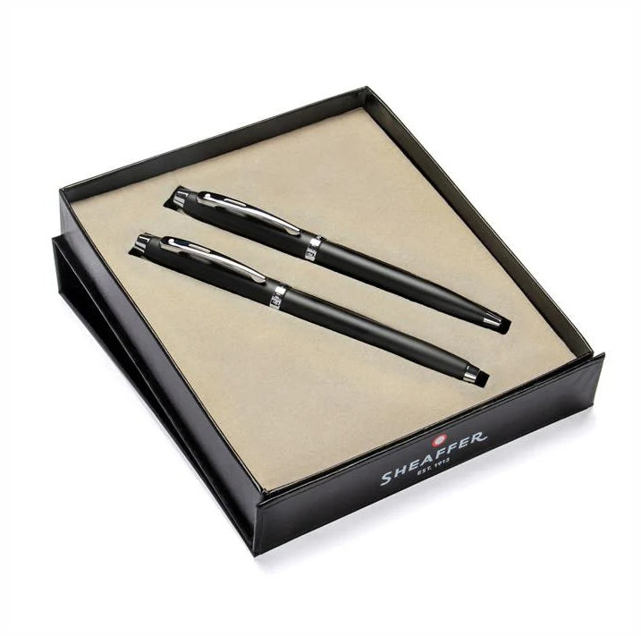 Sheaffer Series 100 Matte Black Ballpoint Pen & Fountain Pen Set