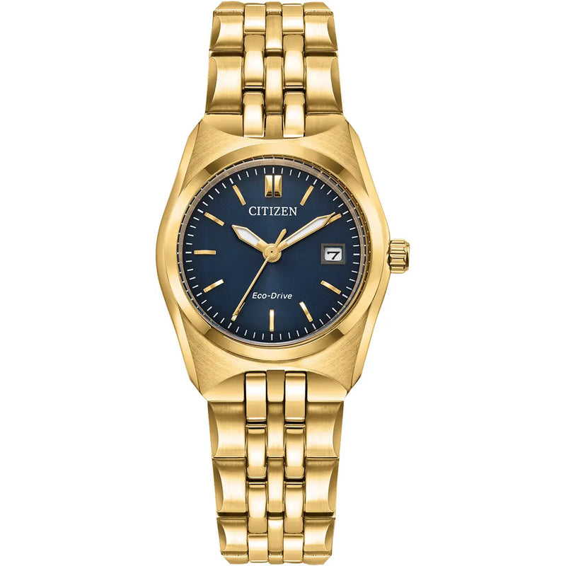 Citizen Ladies Eco Drive Corso Gold Tone Bracelet Watch EW2293-56L