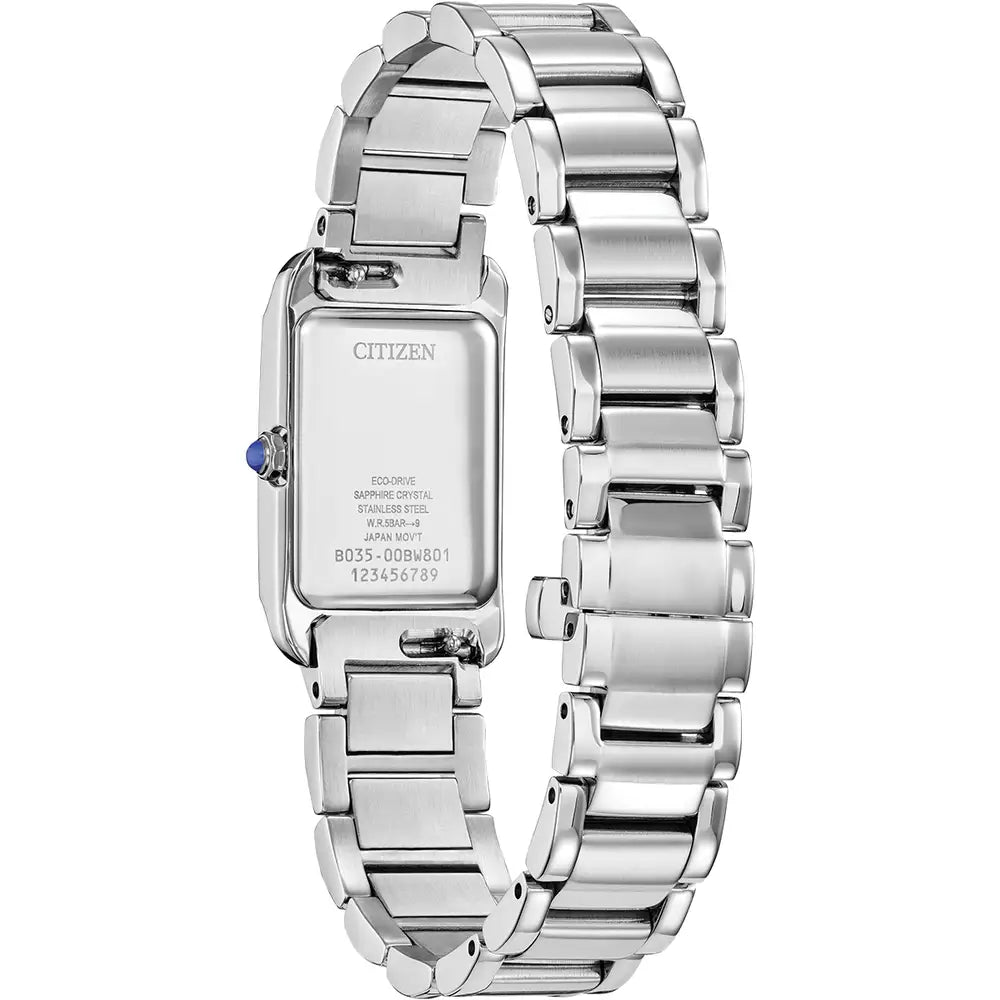 Citizen Eco Drive Ladies L Bianca Silver Tone Watch EW5620-55N back