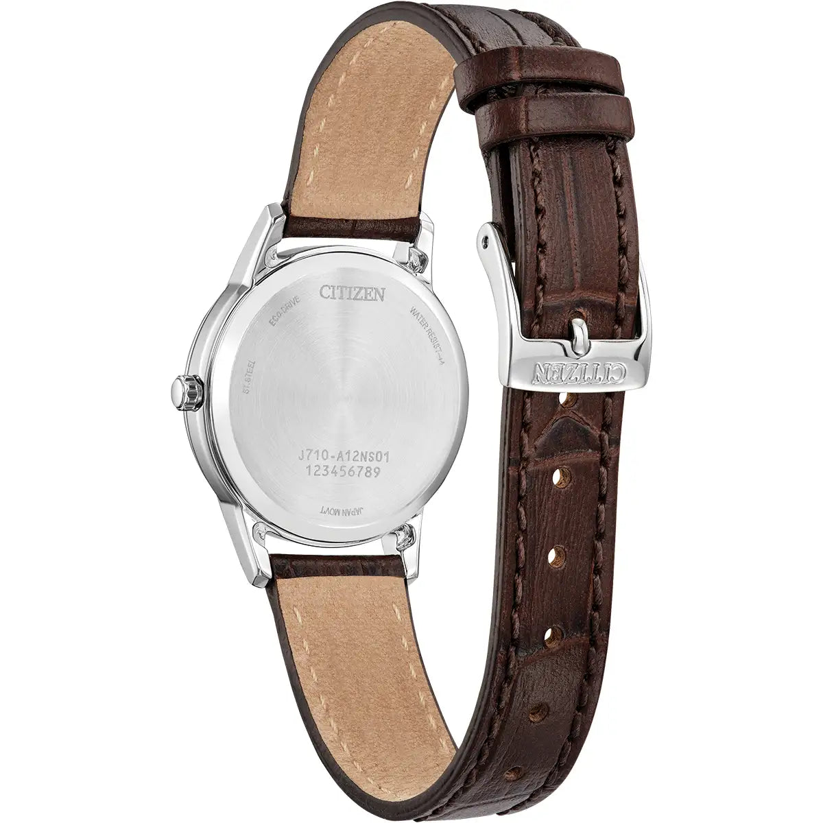 Citizen Eco Drive Ladies Strap Watch FE1087-28A back