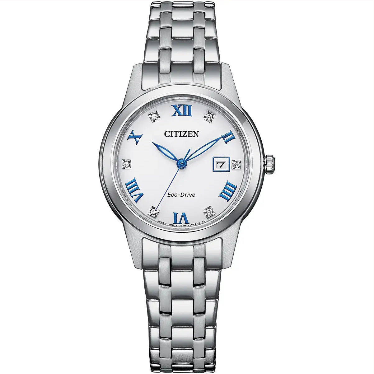 Citizen Eco Drive Ladies Silhouette Crystal Bracelet Watch FE1240-81A