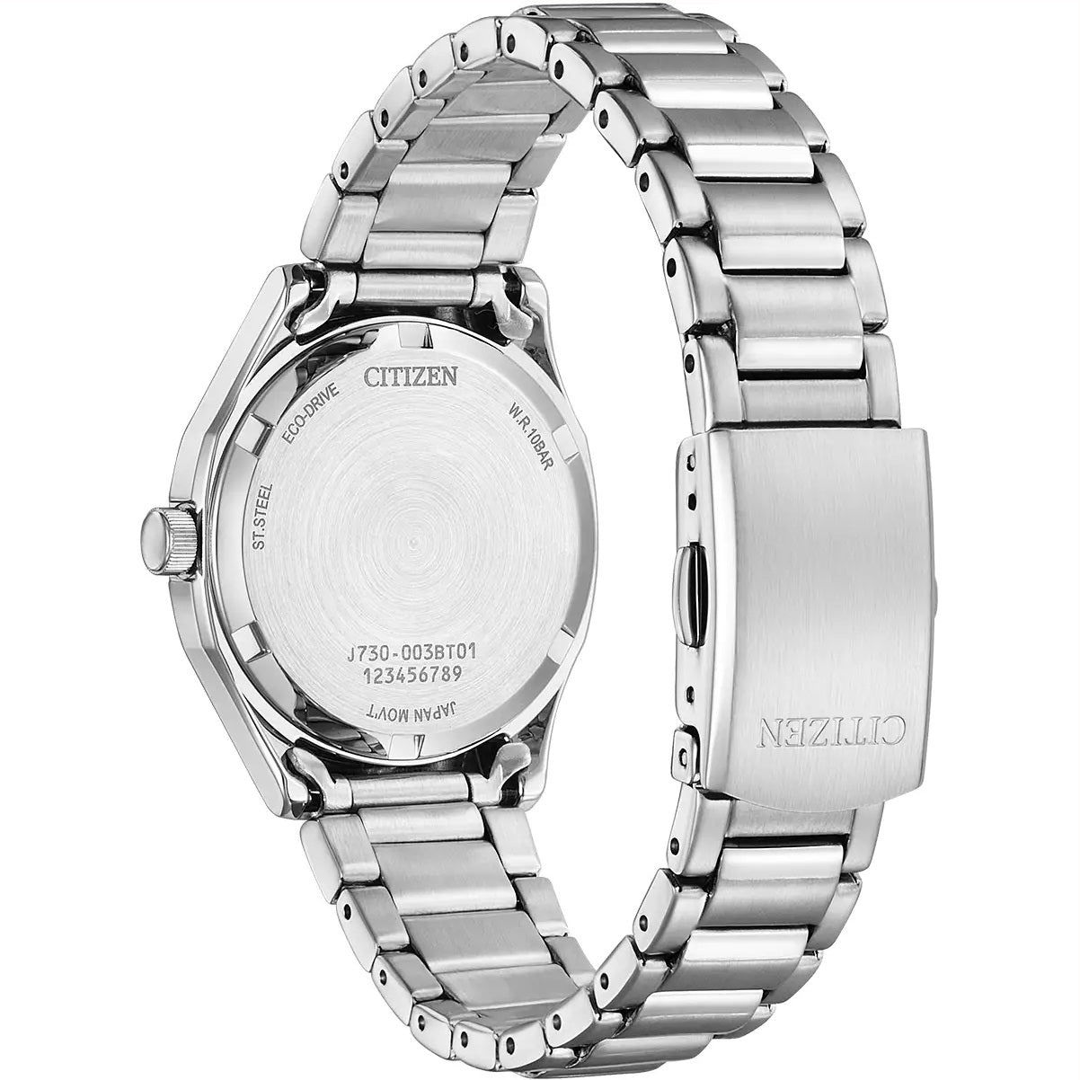 Citizen Eco Drive Ladies Ring Solar Bracelet Watch FE2110-81L rear