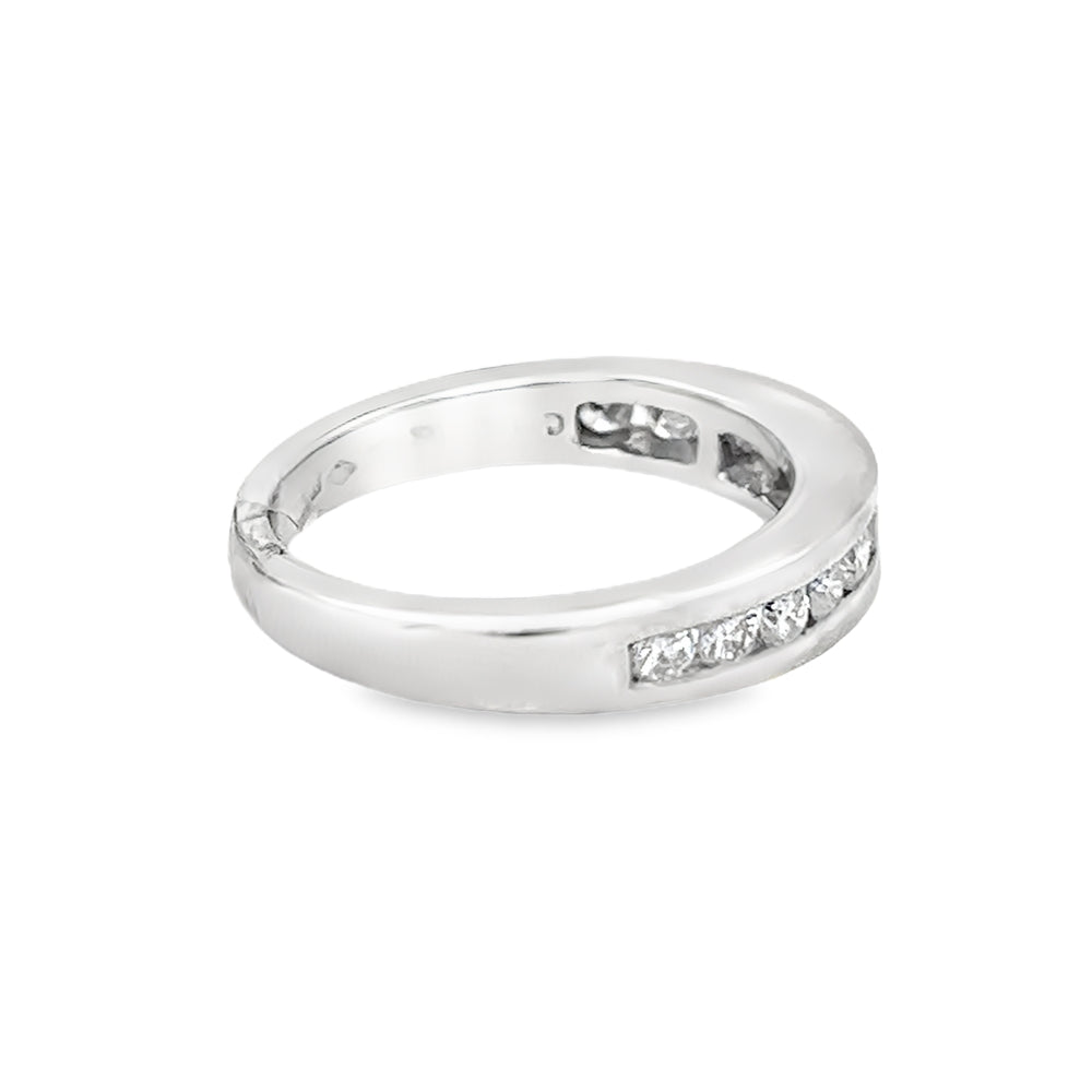 Diamond 12 Stone Channel Set Eternity Ring 0.50ct Platinum side