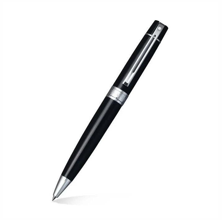 Sheaffer Series 300 Glossy Black Ballpoint Pen & Pouch Set