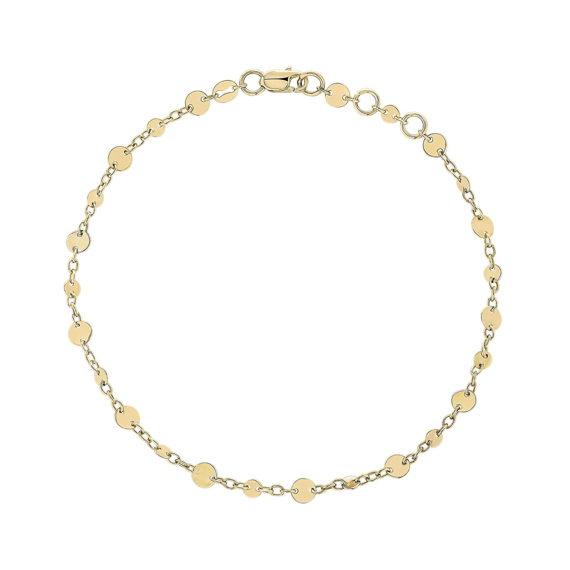 9ct Gold Multi Disc Bracelet