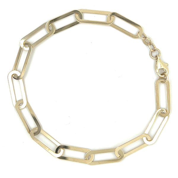 9ct Gold Paper Chain Link Bracelet