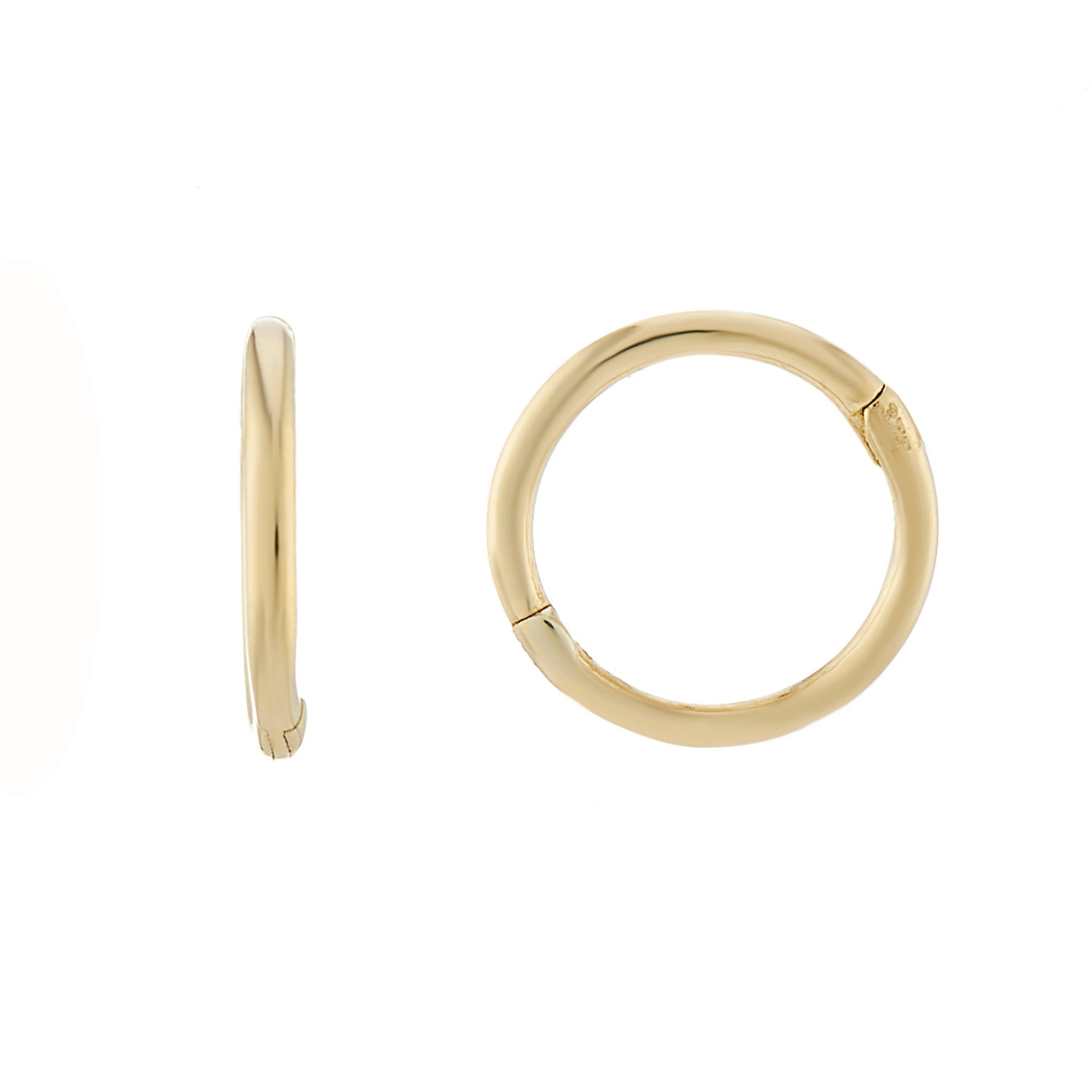 9ct Gold 14mm Hinged Sleeper Earrings