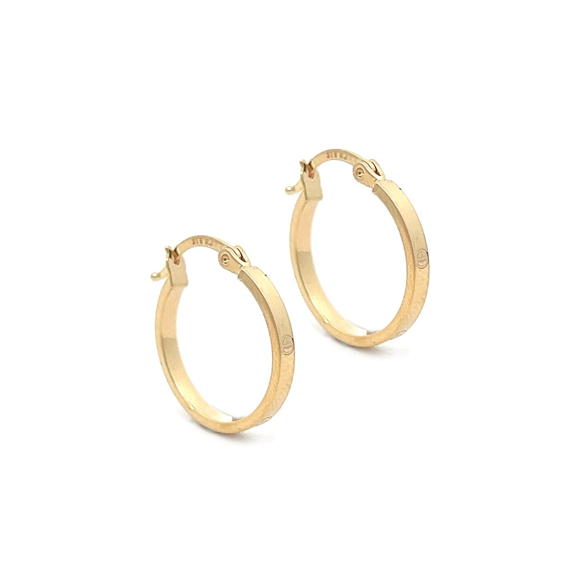 17mm Hoop Earrings 9ct Gold