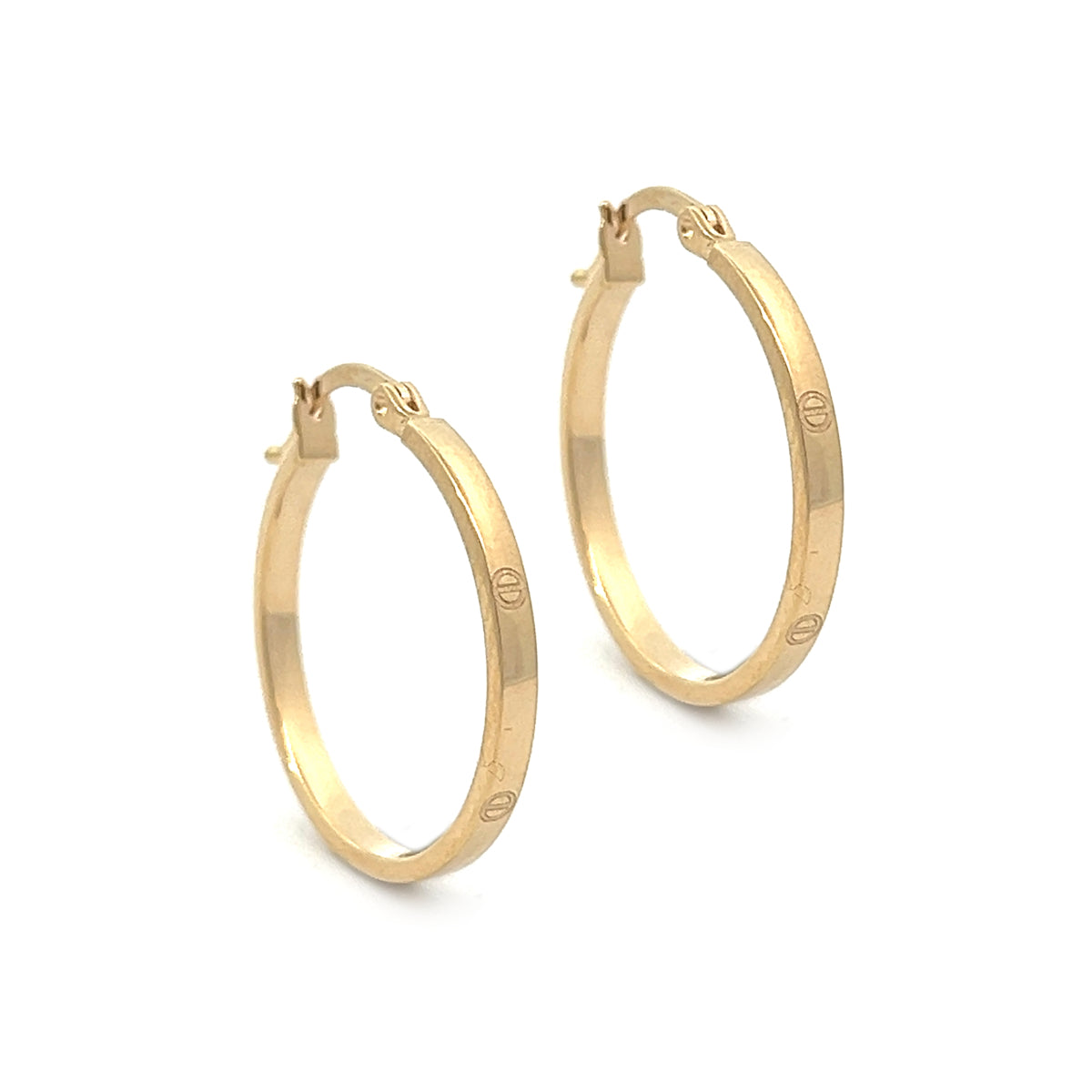 22mm Hoop Earrings 9ct Gold