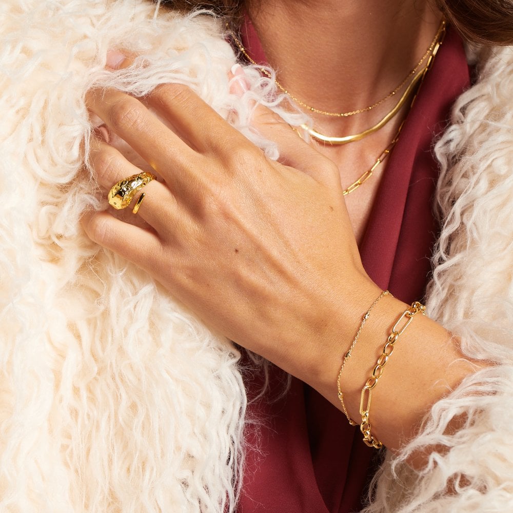 Hot Diamonds X Golden Edit Muse Ring DR300 lifestyle