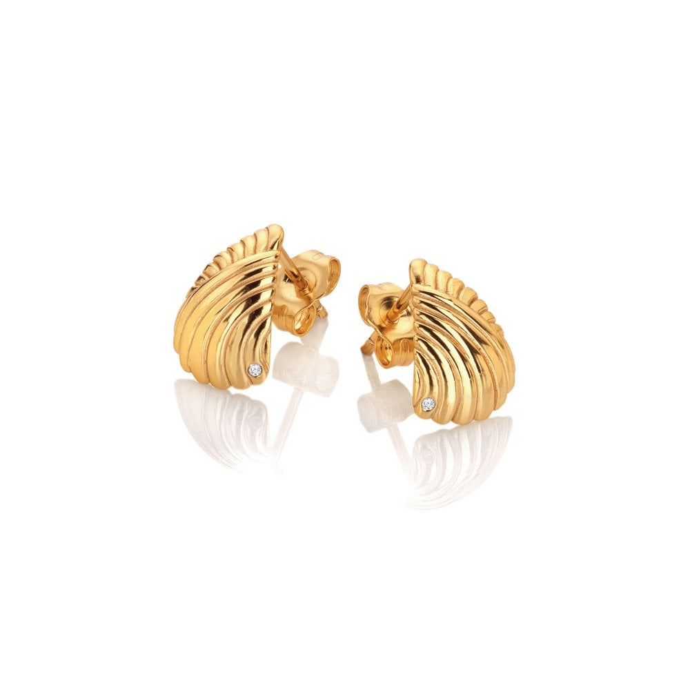 Hot Diamonds HD X Golden Edit Paris Stud Earrings DE839 side