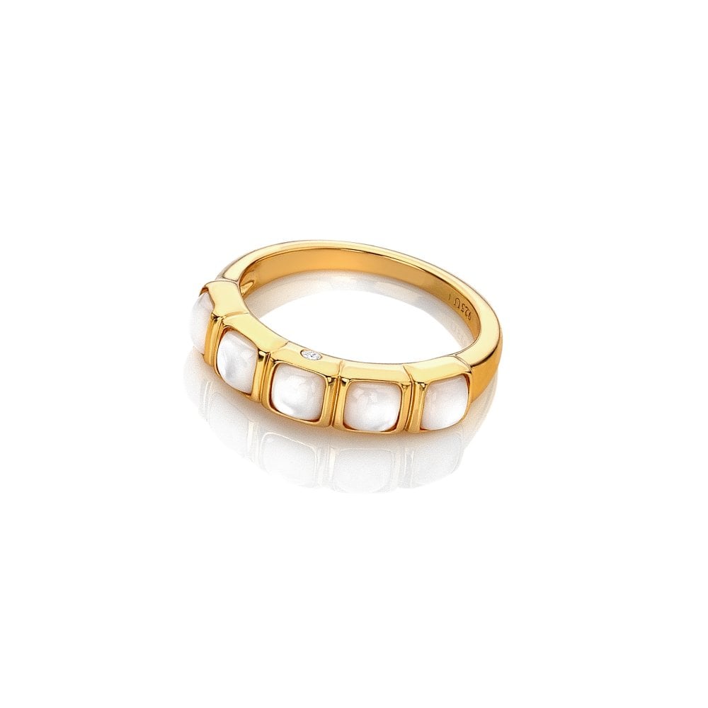  Hot Diamonds HDXGEM Square Ring Mother of Pearl DR264