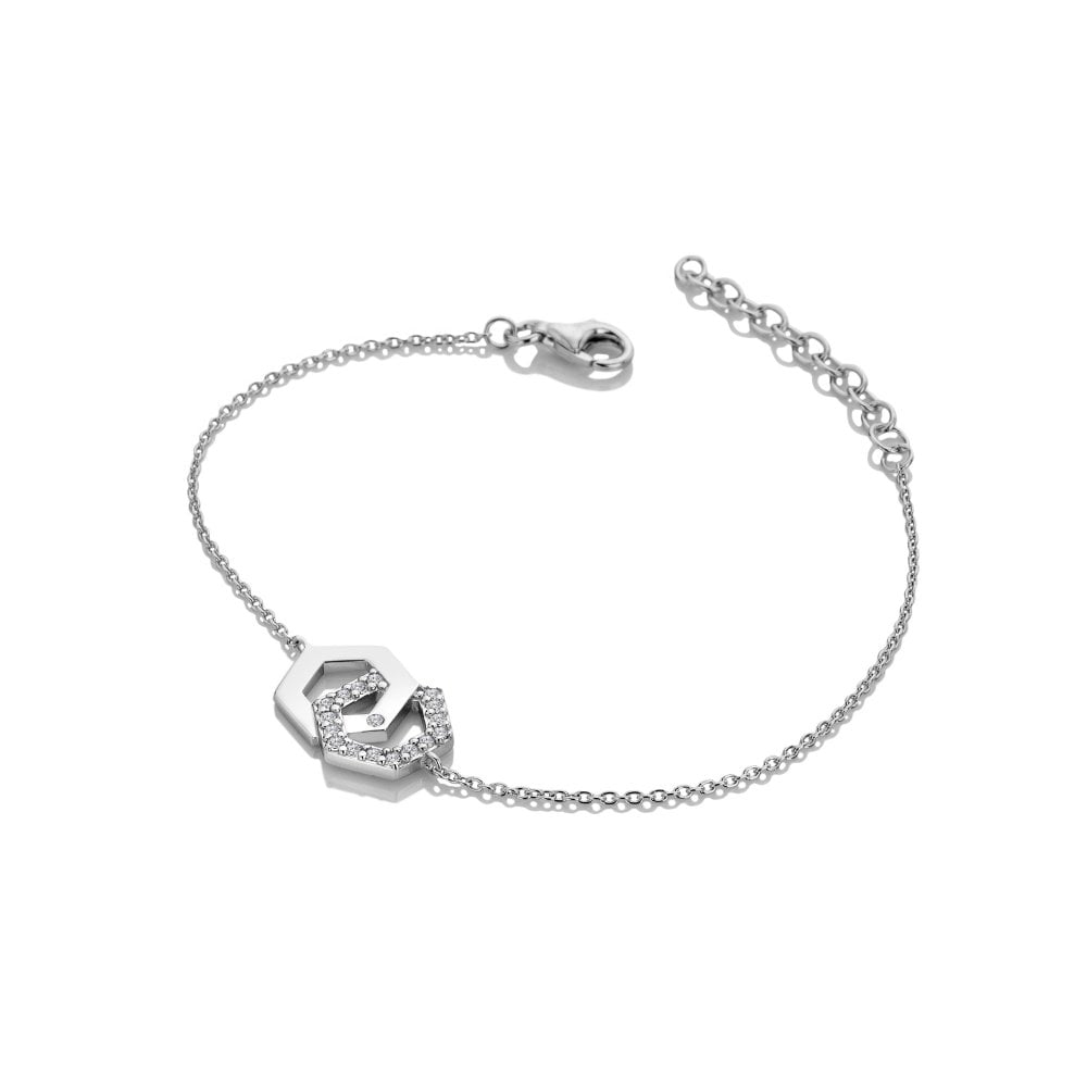 Hot Diamonds Hexagon Bracelet DL719 SIDE
