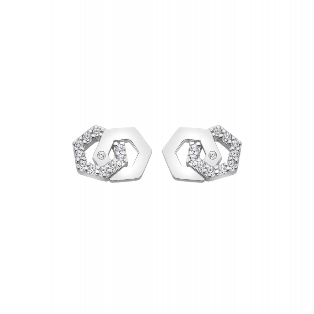 Hot Diamonds Hexagon Earrings DE876