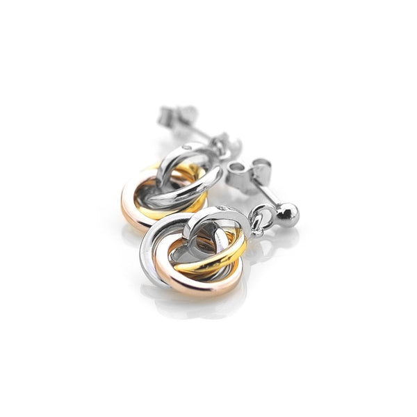 Hot Diamonds Calm Earrings Rose & Yellow Gold Accents DE389 side
