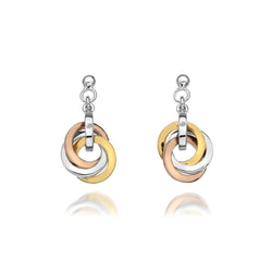 Hot Diamonds Calm Earrings Rose & Yellow Gold Accents DE389