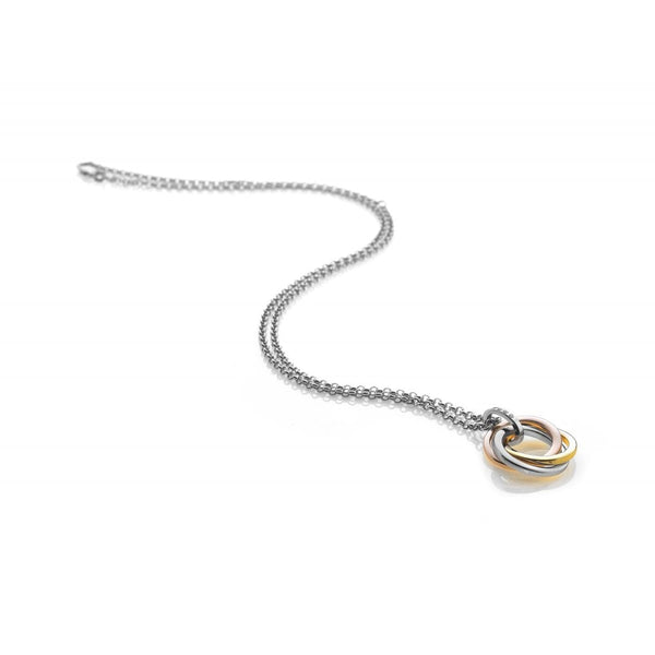 Hot Diamonds Calm Pendant Silver with Rose & Yellow Gold Accents