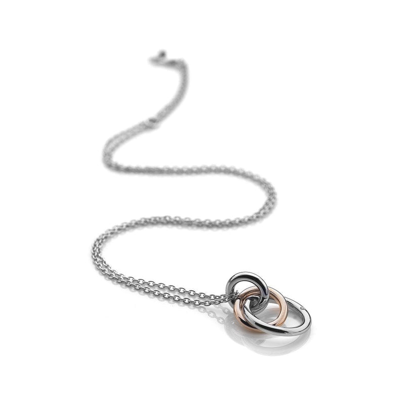 Hot Diamonds Eternal Pendant Silver with Rose Gold Accents DP373 chain