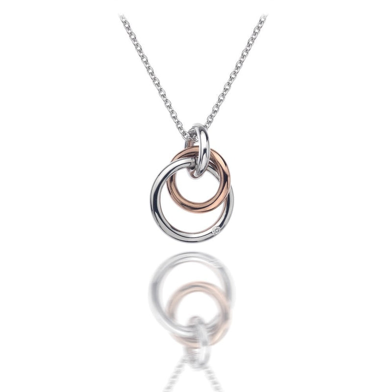 Hot Diamonds Eternal Pendant Silver with Rose Gold Accents DP373
