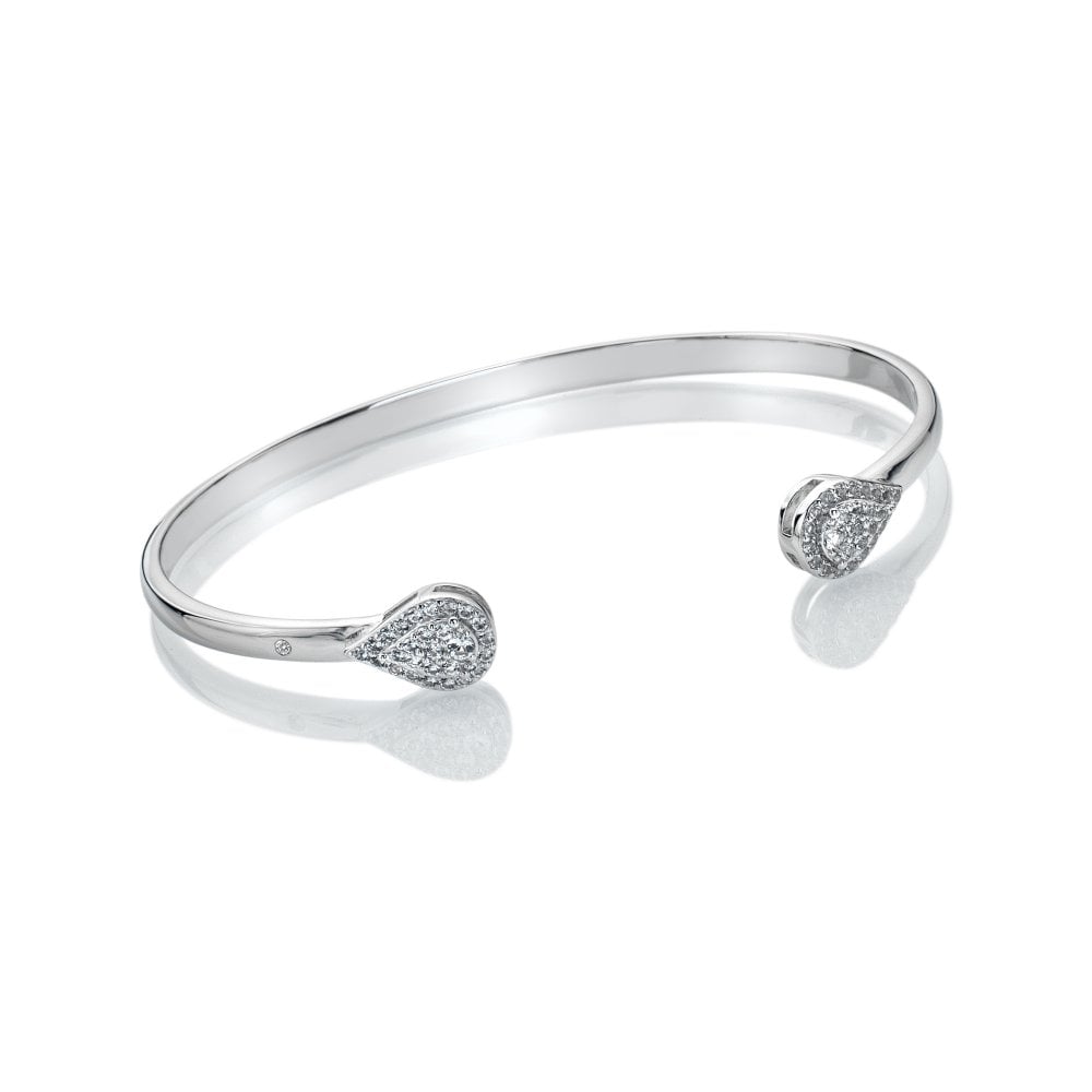 Hot Diamonds Glimmer White Topaz Bangles DC179