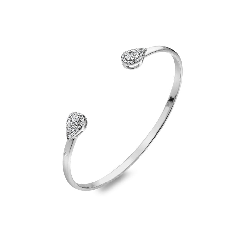 Hot Diamonds Glimmer White Topaz Bangles DC179 2