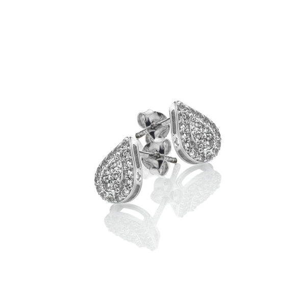 Hot Diamonds Glimmer White Topaz Stud Earrings DE736 side