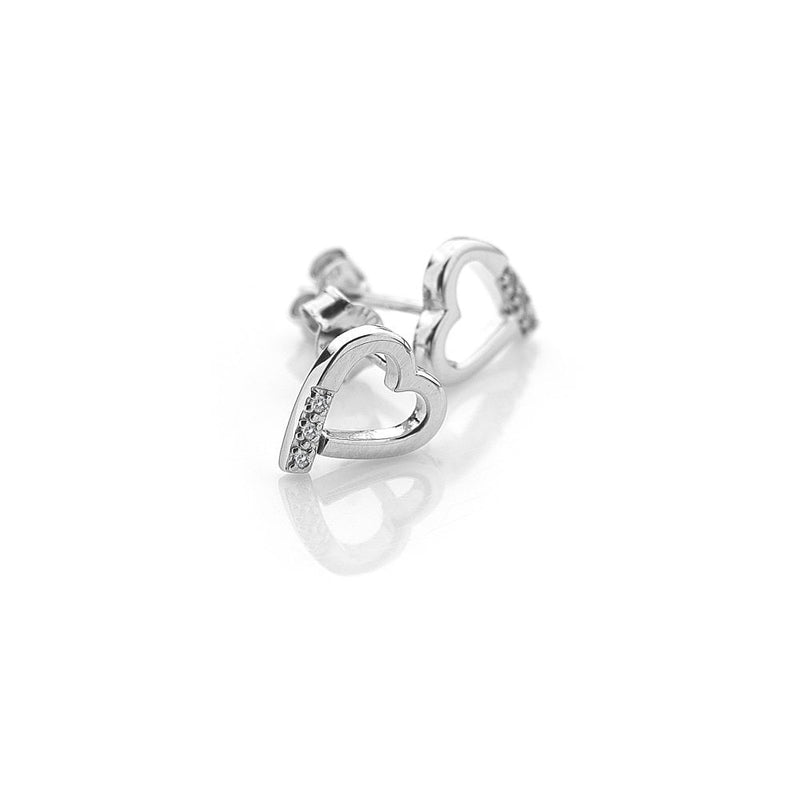 Hot Diamonds Romantic Heart Stud DE110 side