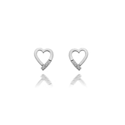 Hot Diamonds Romantic Heart Stud DE110