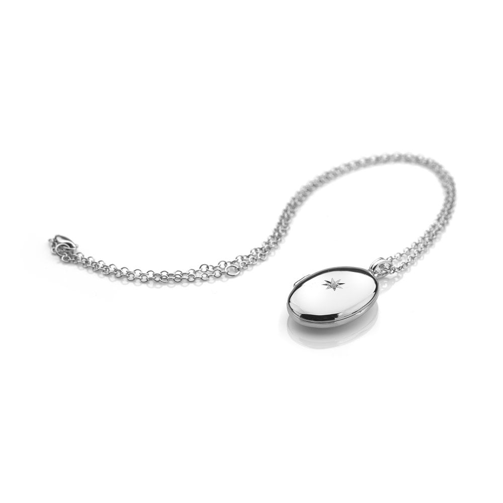 Hot Diamonds Romantic Oval Locket DP143 chain
