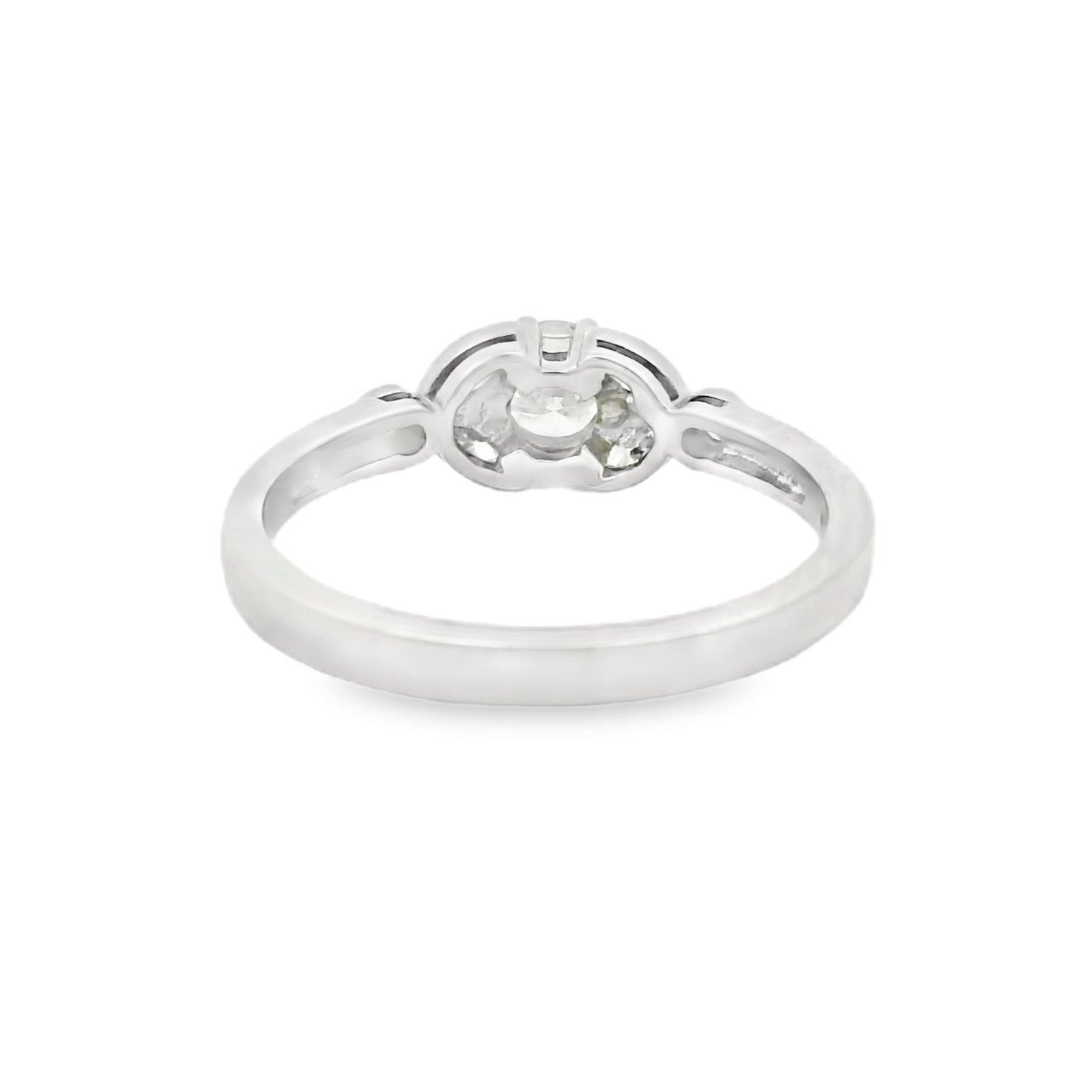18ct White Gold Fancy Diamond Ring rear