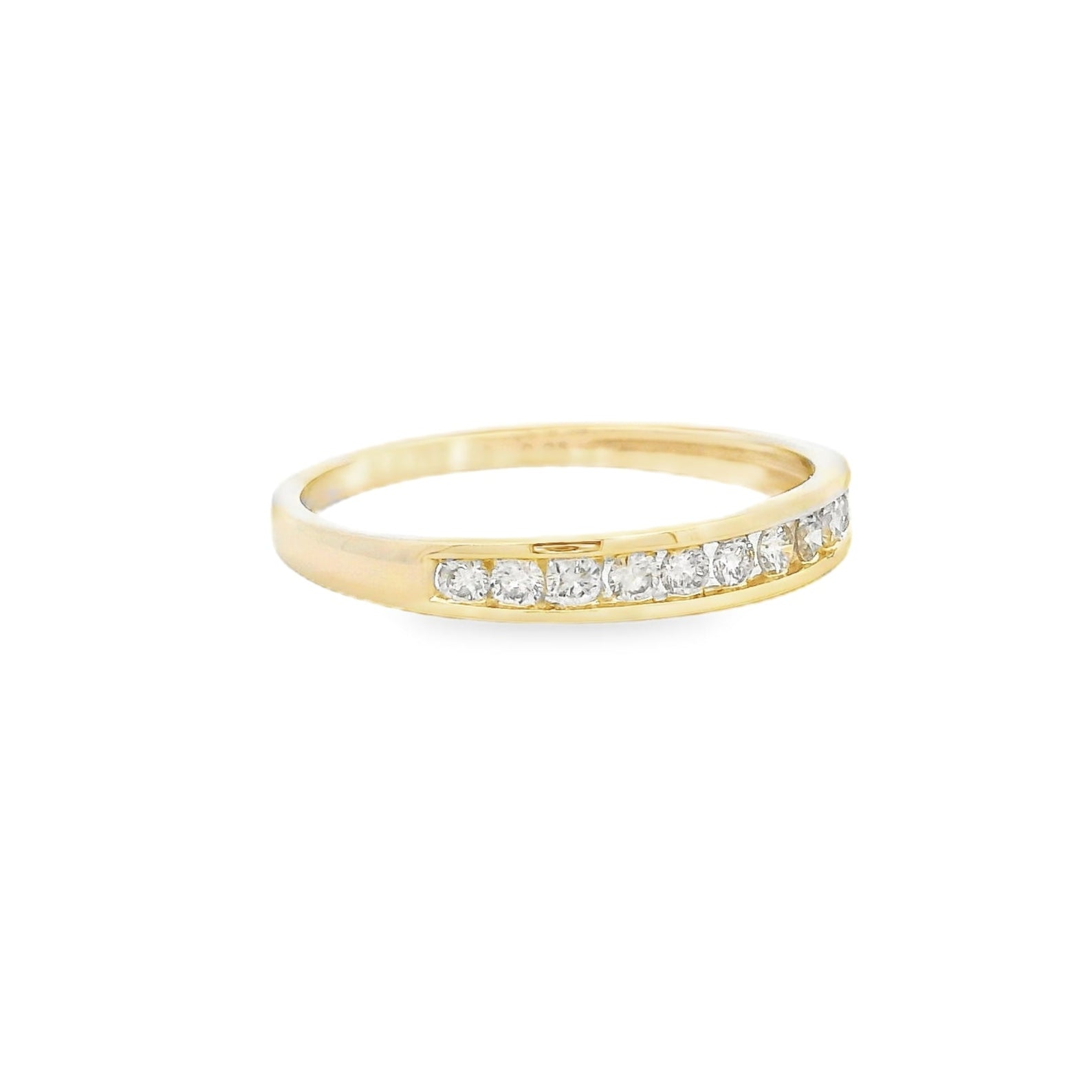 Diamond Eternity Ring 0.25ct Channel Set 9ct Gold side