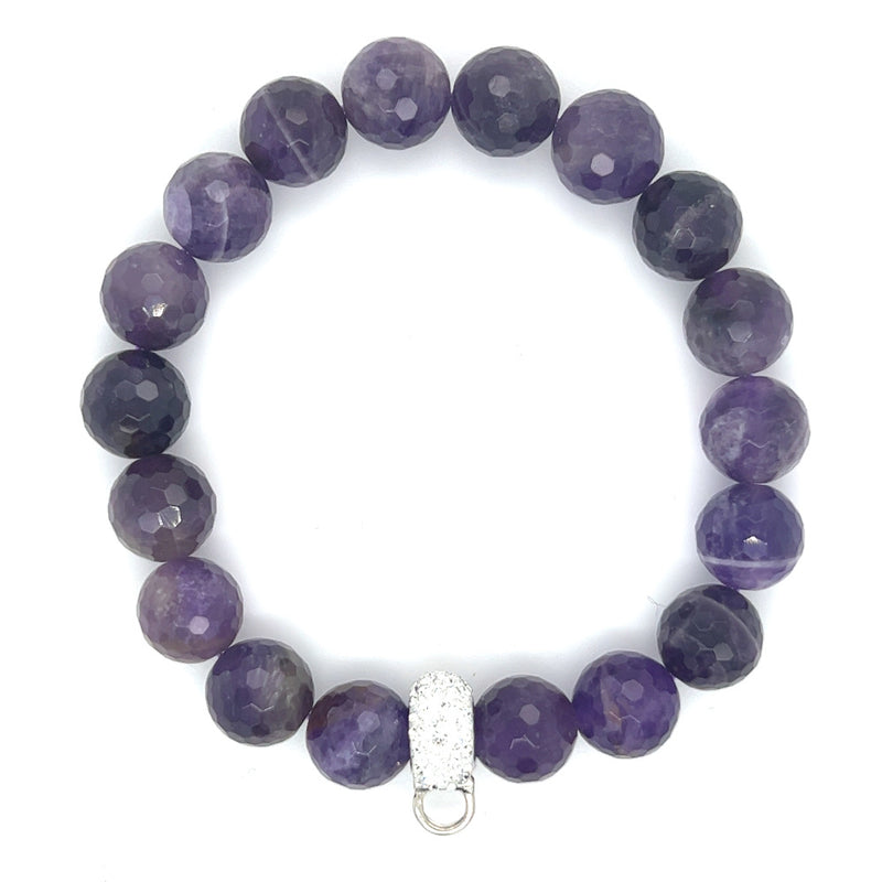 Natural amethyst bracelet on sale