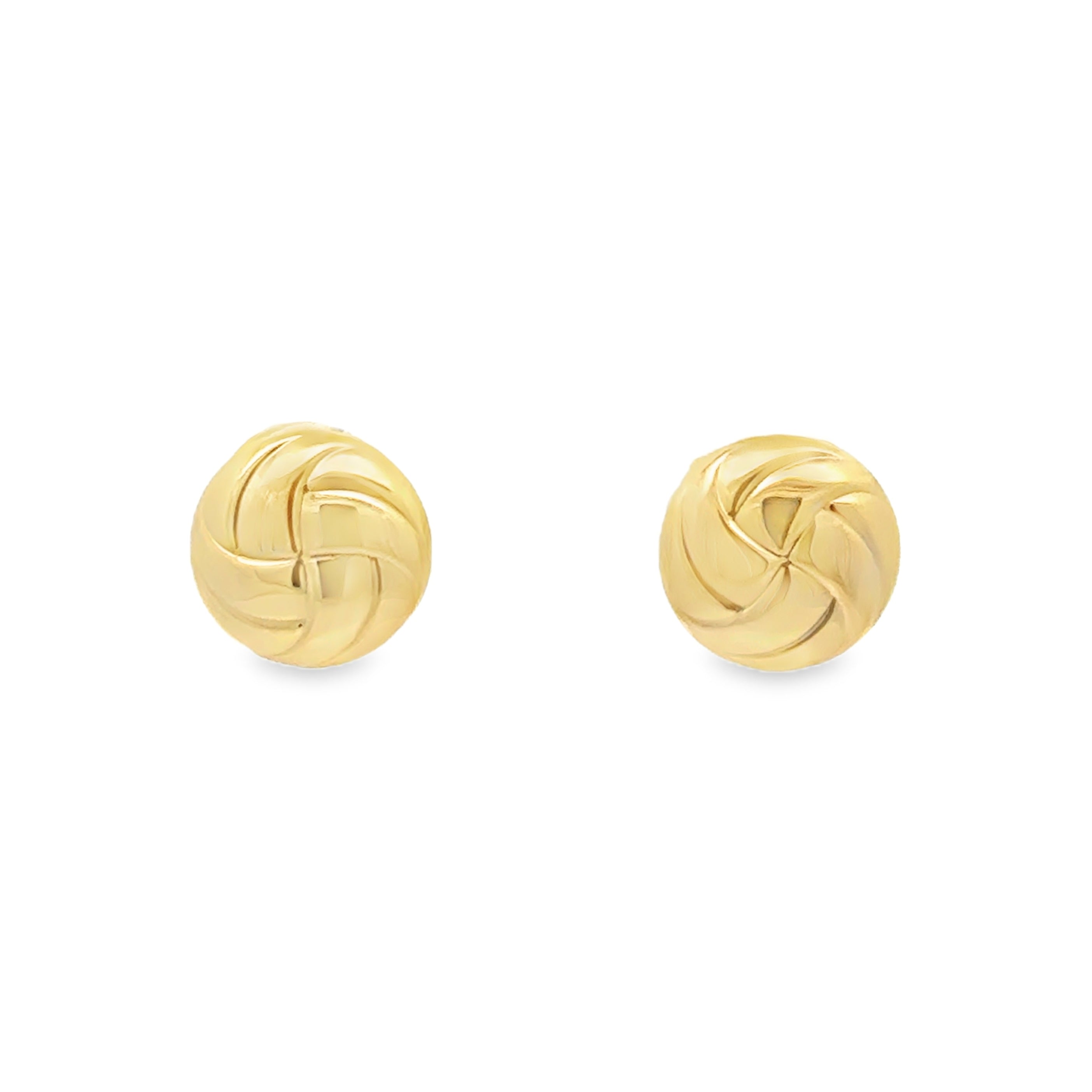 9ct Yellow Gold Flat Ball Earrings