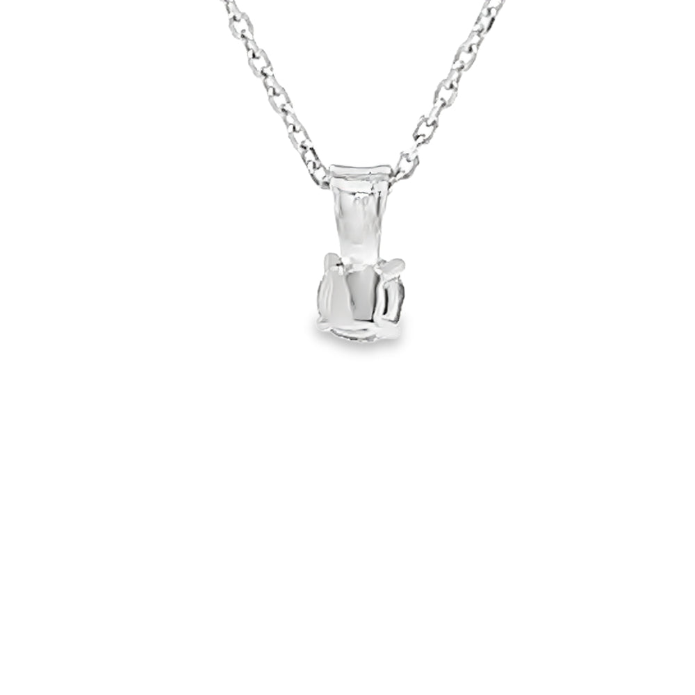 18ct White Gold Solitaire Diamond Pendant 0.40ct rear