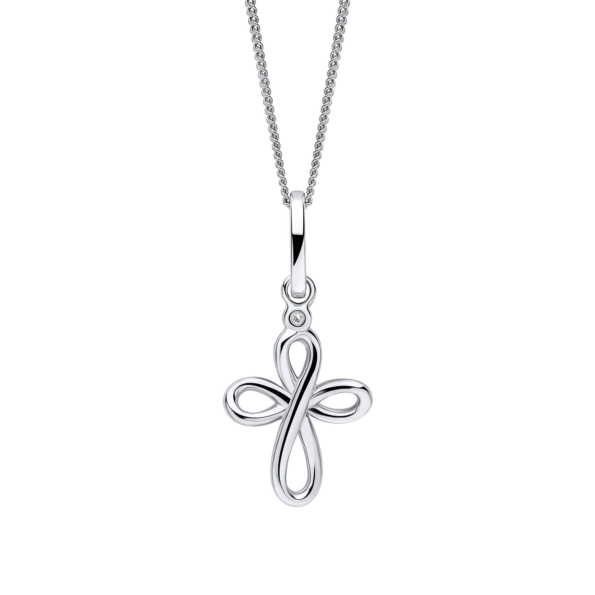 D for Diamond Organic Cross Necklace P5514
