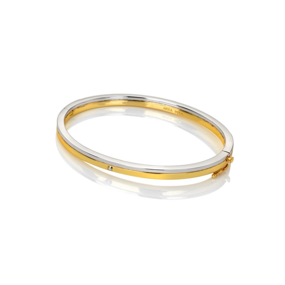 Hot Diamonds Parellel Two Tone Bangle DC226