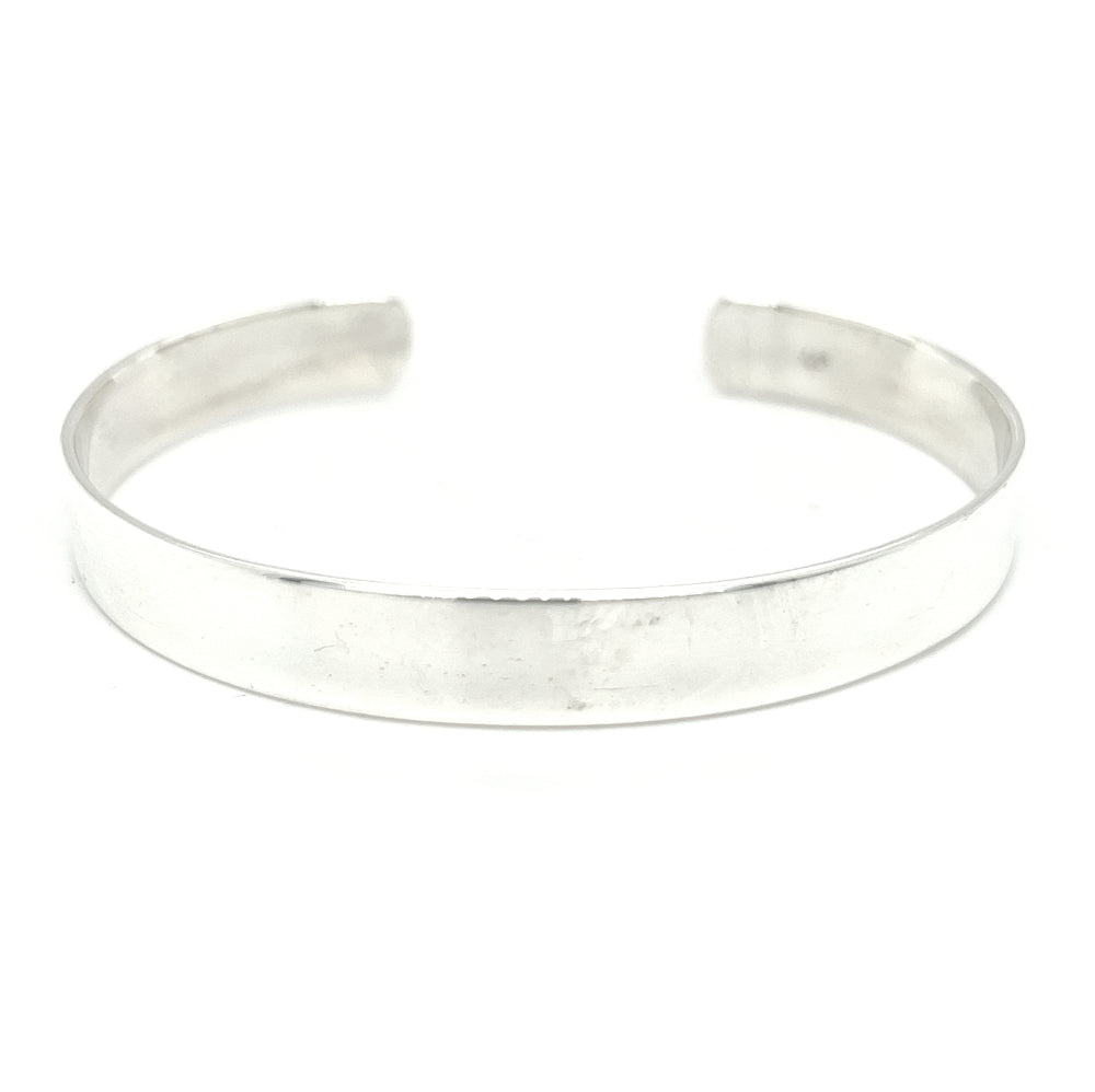 Sterling Silver 9mm Plain Torque Bangle