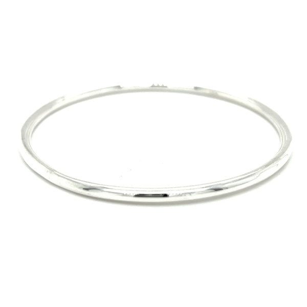 Sterling Silver 3mm Round Heavy Stacker Bangle