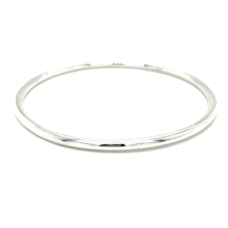Sterling Silver 3mm Round Heavy Stacker Bangle